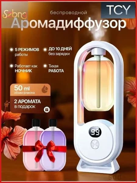 Аромадиффузор ультразвуковой mzm-20260717222236350, белый