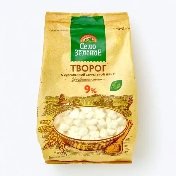 Творог 9%, 500 г, Село Зеленое