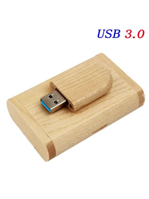 USB-флешка JASTER деревянная 4-128 Гб Бежевый, 64 GB, Maple
