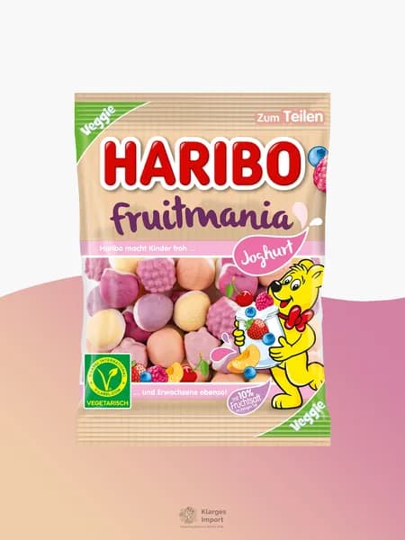 Фруктовый Жевательный Мармелад Haribo Fruitmania Joghurt Veggie 160 Г