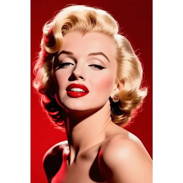 Металлический логотип, Мэрилин Монро, художественное фото, 20х30 см