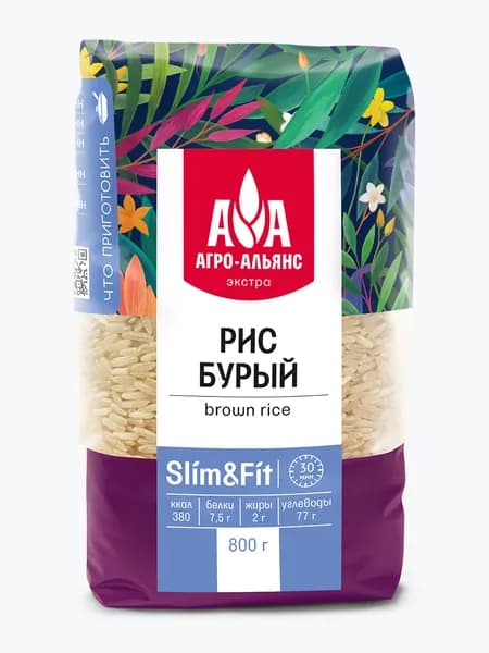 Рис бурый Агро-Альянс 800 г