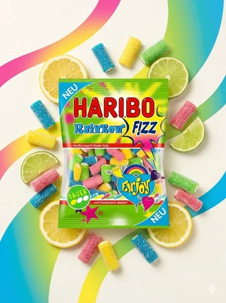 Жевательный мармелад Haribo Rainbow Fizz 160 грамм