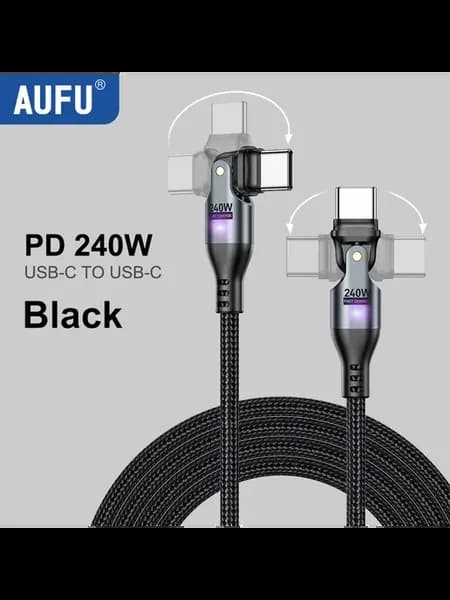 USB-C кабель 240W, черный, 3 м