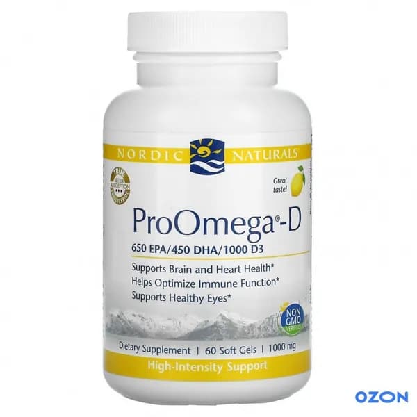 ProOmegaD, пищевая добавка, , со вкусом лимона, 60 капсул