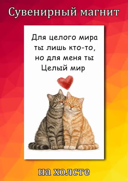Магнит на холодильник Прикольные милые фразы 05