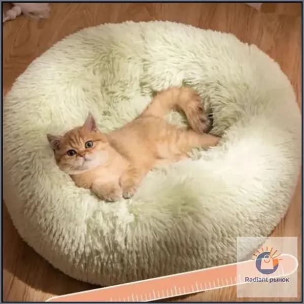 Подстилка для домашних кошек зимняя теплая с длинным ворсом, устойчивая к загрязнениям