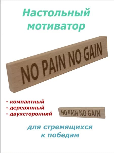 Настольный мотиватор No Pain No Gain