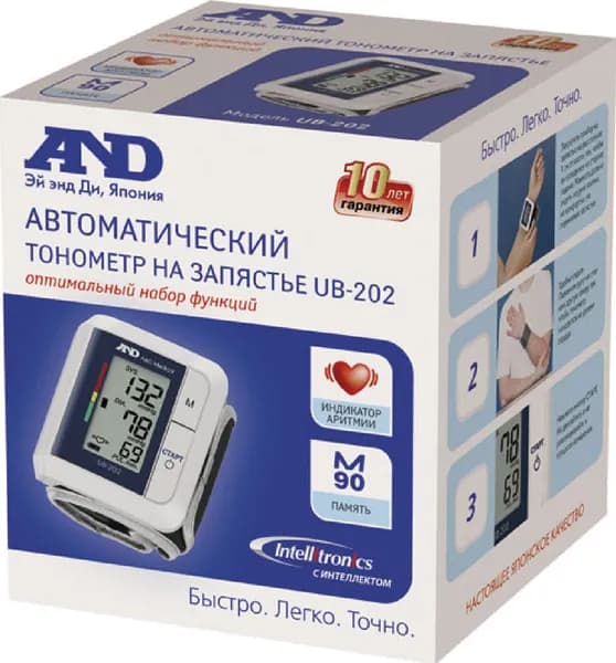 Тонометр запястный A&D UB-202