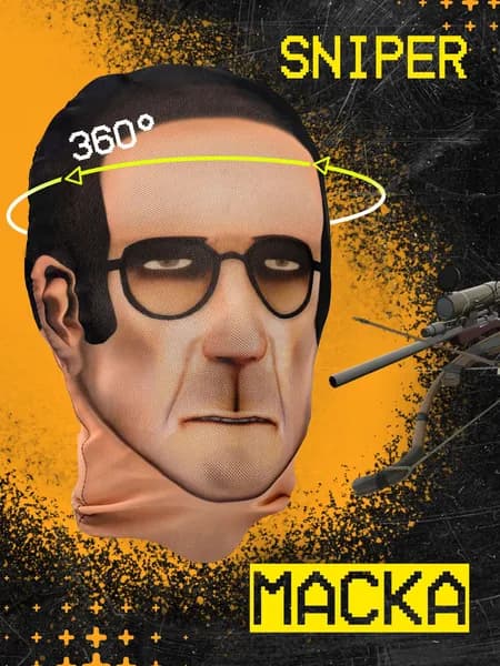 Карнавальная тканевая маска НА ЛИЦО Sniper (Team Fortress 2) Снайпер