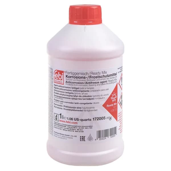 Антифриз FEBI G12 готовый -35 красный 1 л 172005