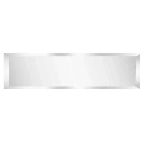 Плитка OMEGA GLASS зеркальная серебро 40x10 прямоугольная с фацетом, 1шт