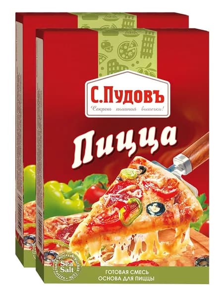 Смесь для выпечки С.Пудовъ Пицца, 350 г х 2 шт