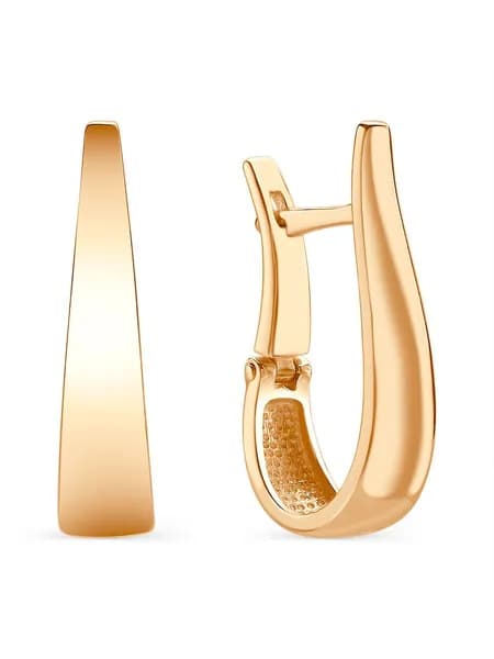 GOLDEN CITY Серьги ювелирные Классические Серебро позолоченное 925 пробы