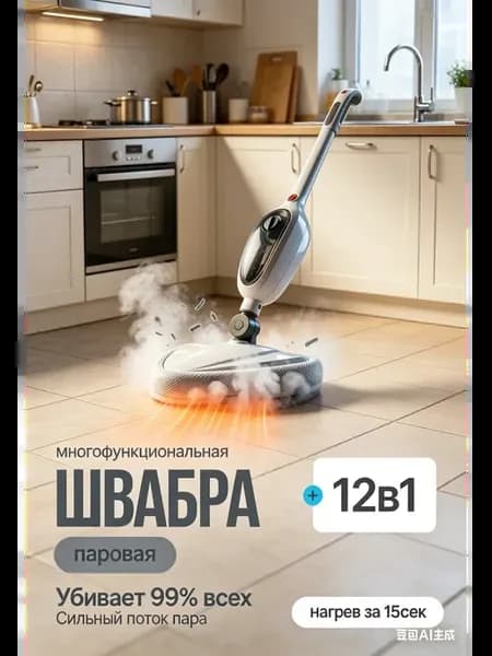Паровая швабра пароочиститель для уборки дома мощная