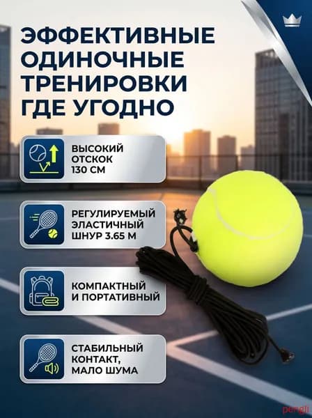 Теннисный мяч со веревкой