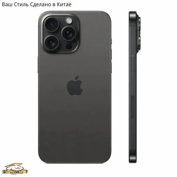 Муляж iPhone 15 Pro Black Titanium Макет-копия смартфона Айфон 15 Про черный титан Образец для витрины iPhone 15 Pro черный титан