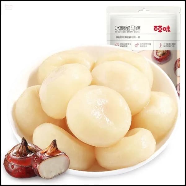Хрустящие водяные каштаны с каменным сахаром, сладкие и вкусные, 108 г/большая упаковка, повседневная закуска до и после еды.