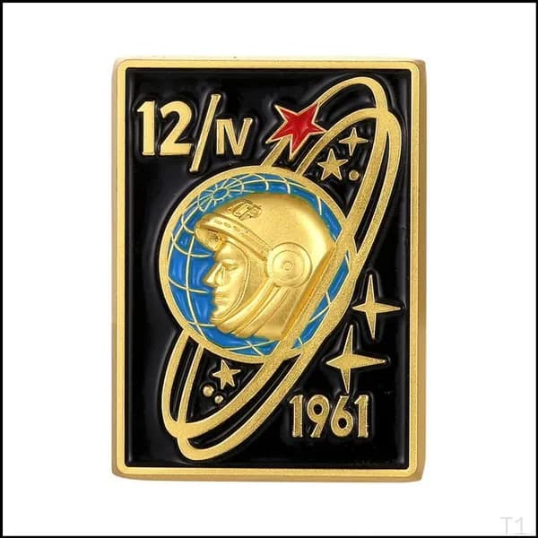 Винтажный советский значок Космос 1961 (СССР, на булавке, коллекционный, подарок)