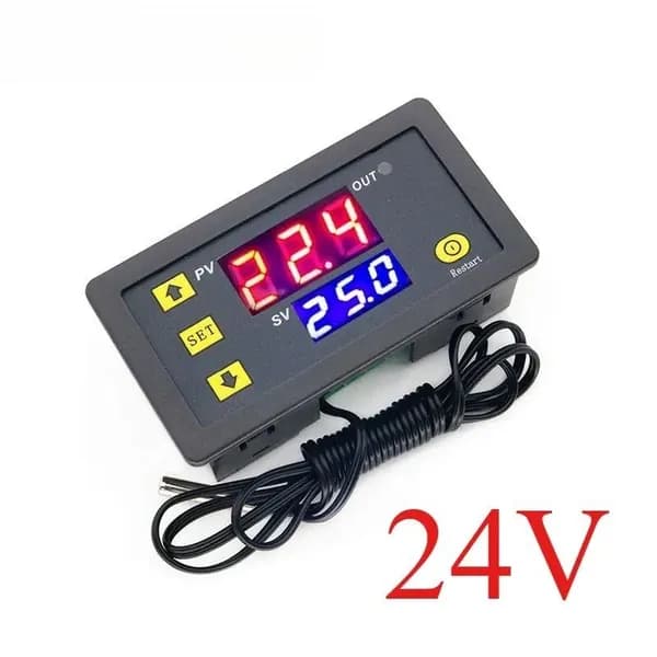 W3230 12V 24V AC110-220V Зондовая линия 20A Цифровой контроль температуры, термостат со светодиодным дисплеем и прибором управления нагревом/охлаждением