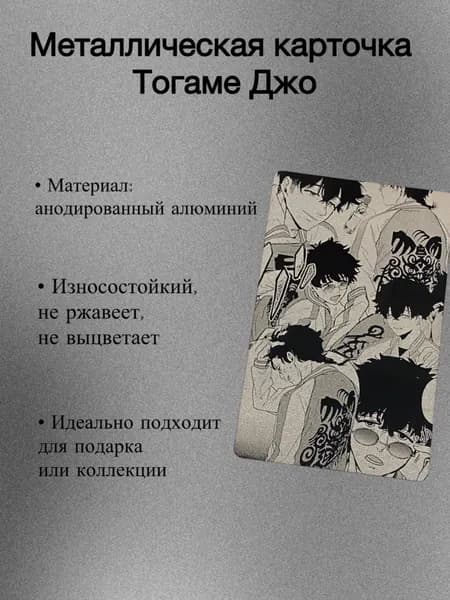 Металлическая карточка аниме Тогаме Джо "Ветролом"