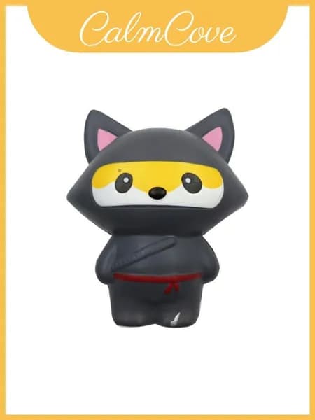 ninja fox мягкая антистрессовая игрушка с пеной ппу для детей и подростков fox gray