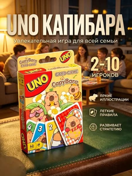 Настольная карточная игра UNO Capybara (Капибара)