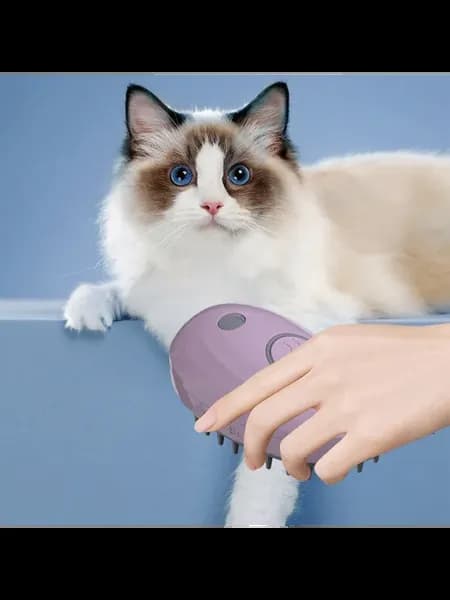 USB-щетка для груминга кота собаки с вод spray, мягкая (розо