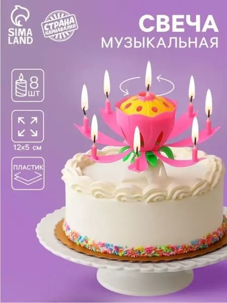 Свечи для торта цифра 0 "Без отдушки", 12 см х 5 см