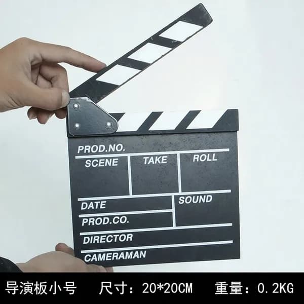Деревянная режиссерская хлопушка для видеосъемок, кино и фотосессий, креативный реквизит с надписями для блогеров