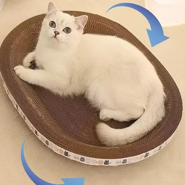 Когтеточка для кошек/износостойкая и нелиняющая/овальное кошачье гнездо