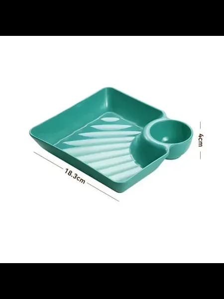 Пластиковая тарелка для пельменей Green 18.3x4см