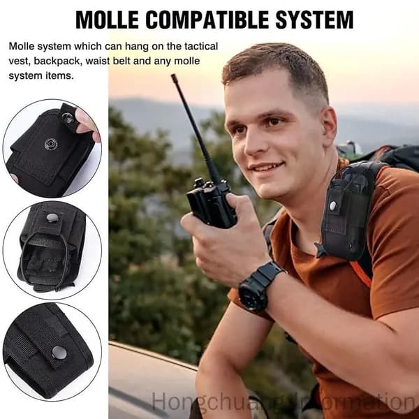 Подходит для многофункциональной тактической поясной сумки MOLLE/защитного чехла для походной рации