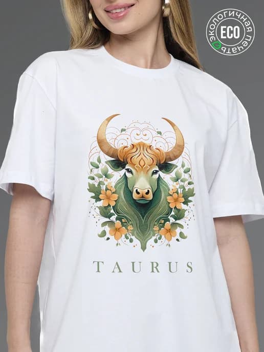 Футболка знак зодиака "Телец"