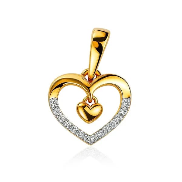 Подвеска на шею с бриллиантами из красного золота 375 пробы 585GOLD