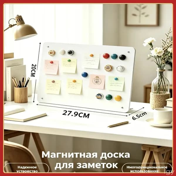 Магнитная доска для заметок Офисная настольная магнитная доска