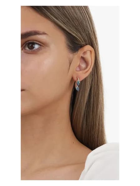 Серьги из позолоченного серебра 925 с английским замком и фианитом kari JEWELRY