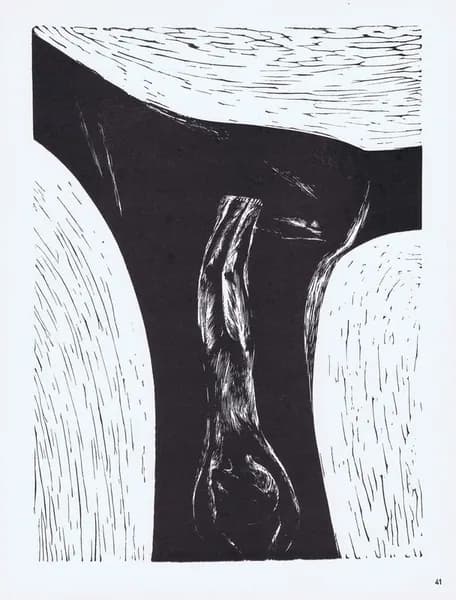 Антикварная цинкография. Стасис Красаускас. Пиета. СССР, 1966 год
