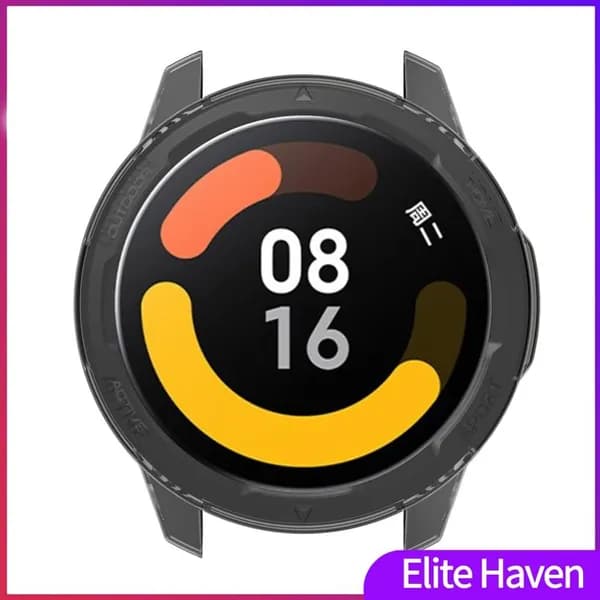 Защитный чехол для Xiaomi Watch S1 Active, прозрачный черный, безрамочный