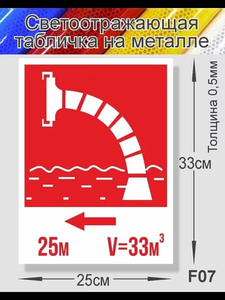 Табличка ПВ 25х33 1 шт