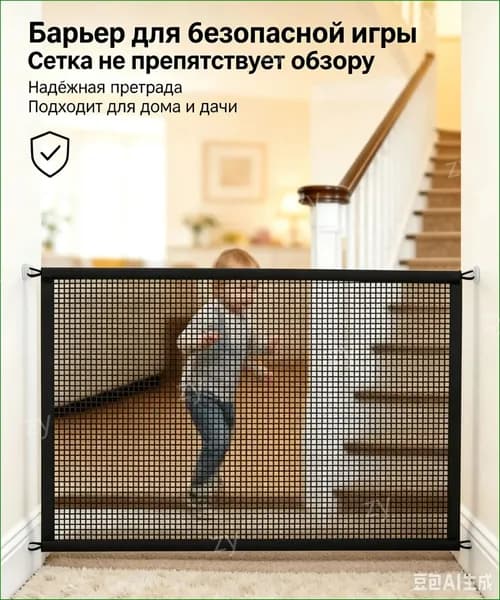 Манеж детский игровой, ограждение 70х110 см, безопасность дете.йрегулируемое. Для дверей и лестниц,