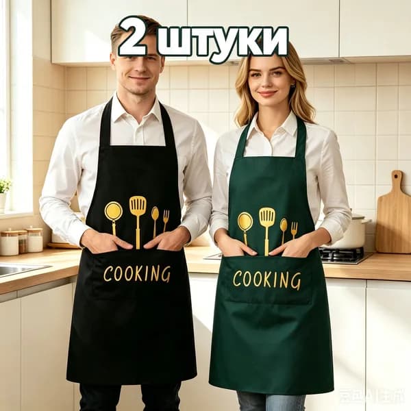 (2 шт.) Фартук повара - женщины, водонепроницаемый