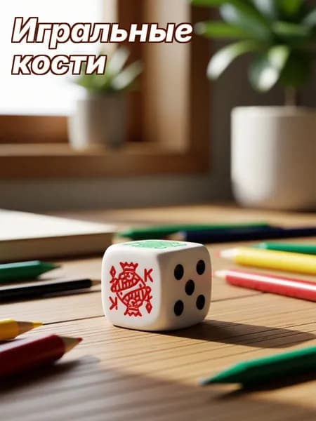 Набор из 12 белых покерных акриловых кубиков для игровых вечеринок