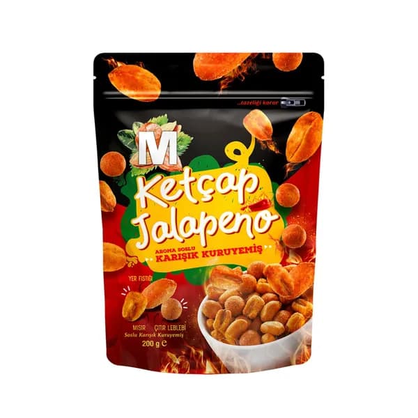 Migros - Орехи в смеси с кетчупом и соусом халапеньо, 200 г - Орехи