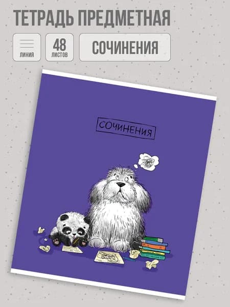 Тетрадь предметная для сочинений 48 листов в линию Феникс+