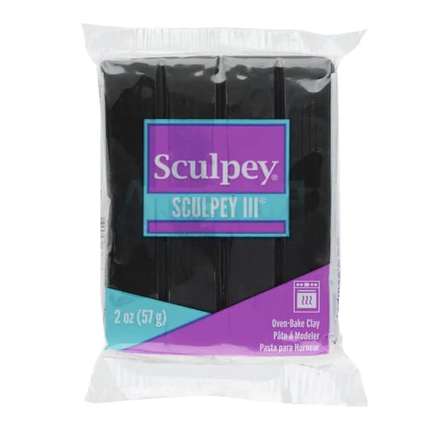 Полимерная глина Sculpey III 042 цвет черный 57 гр.