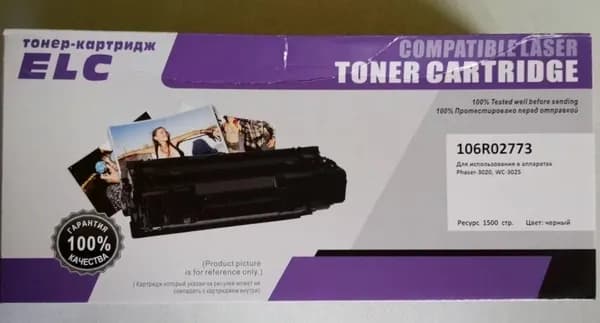 Картридж ELC 106R02773 для P3020/WC3025, черный, 1500 стр