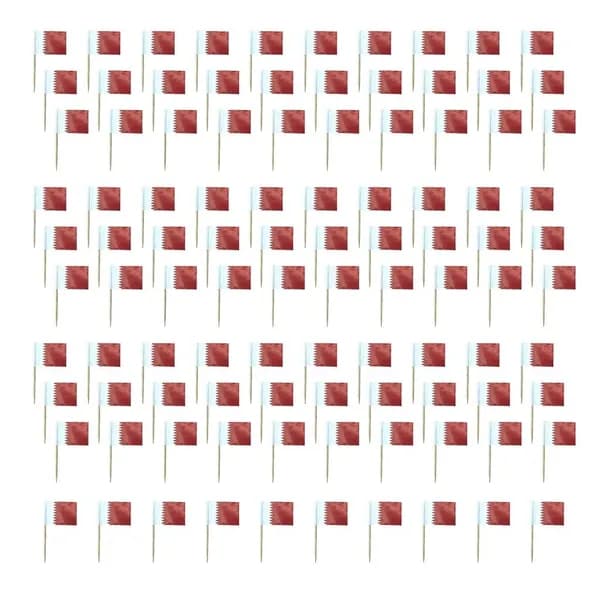 Зубочистки-флаги для тортов и кексов, 100 шт., - Qatar