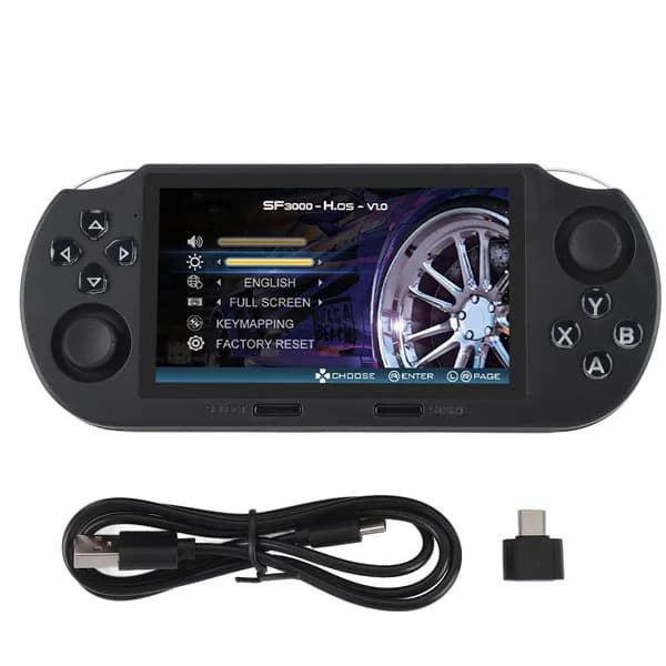 Портативная игровая консоль с 4,5-дюймовым экраном IPS с разрешением 854x480 пикселей, поддерживающая 14 эмуляторов для развлечений