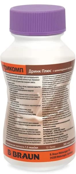 Нутрикомп Дринк плюс шоколадный 200 мл.